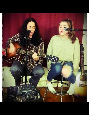 Miss Julie and her Daughter BriAnna(Age 17) having a songwriting moment(2017)