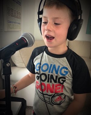 6 year old student discovering his beautiful voice!!